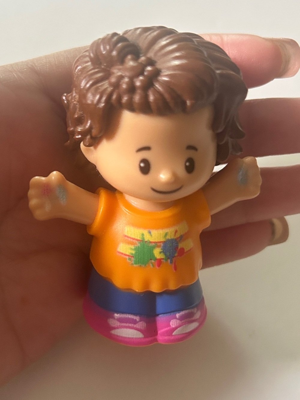 Fisher-Price Little People Girl Art Student Figure Toy